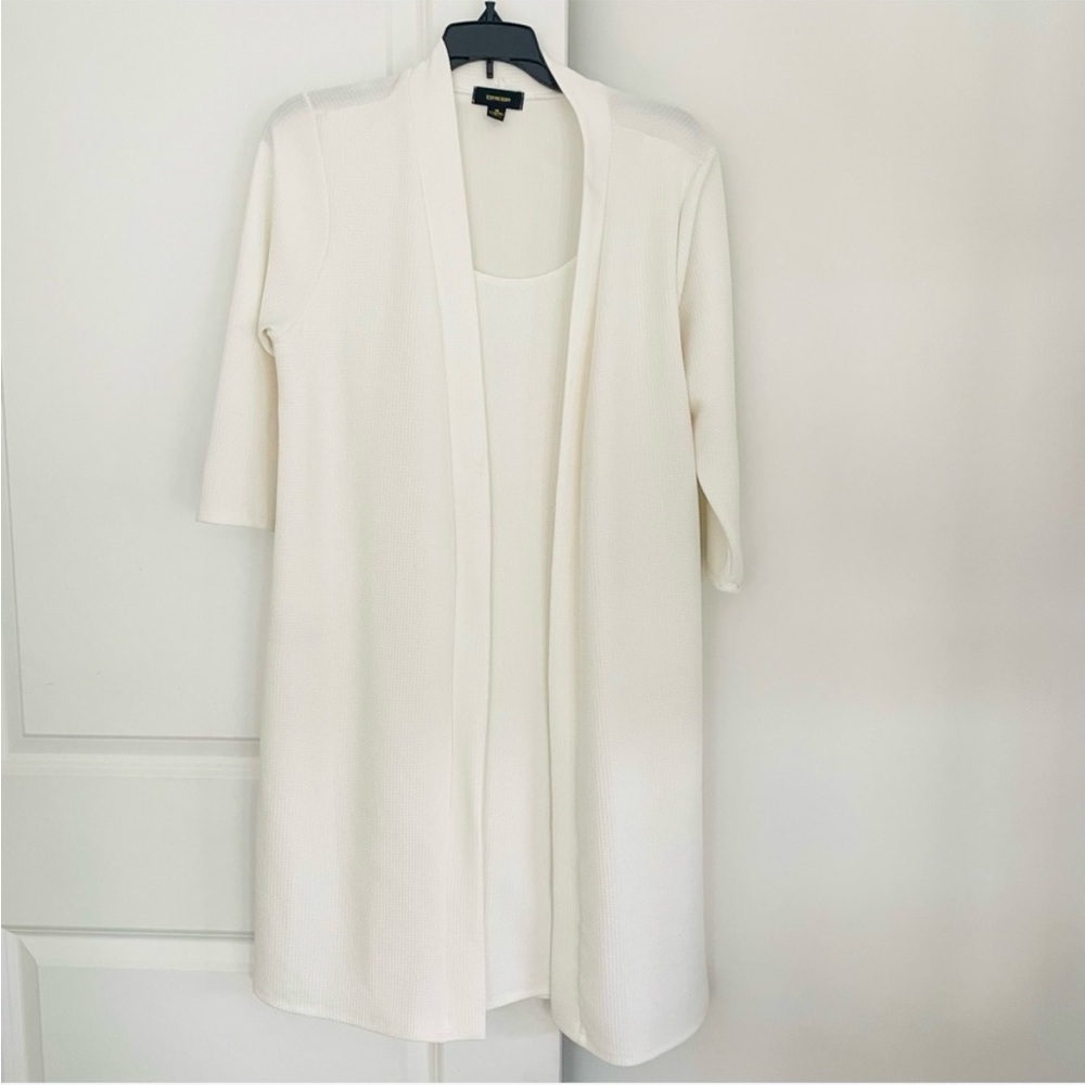 Espresso White Layered Special Occasion Dress Size M
